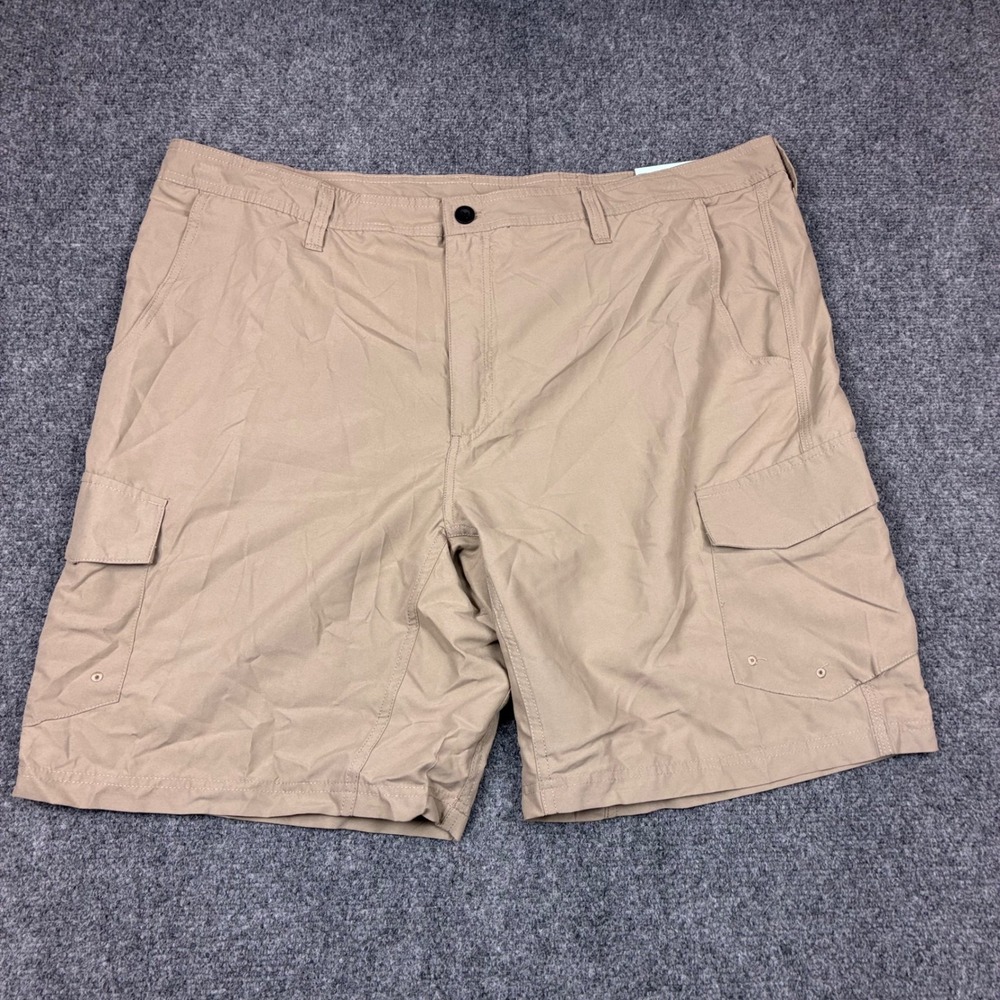 Magellan Outdoors Round Rock Cargo Shorts Mens Size W44 Timberwolf Tan NEW NWT